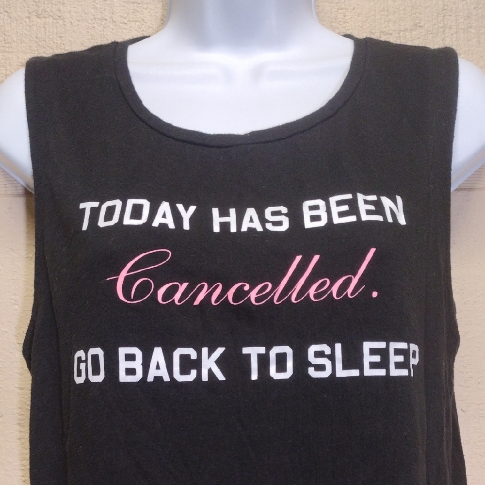 Victoria's Secret Black Muscle Tee Sleeveless Top S